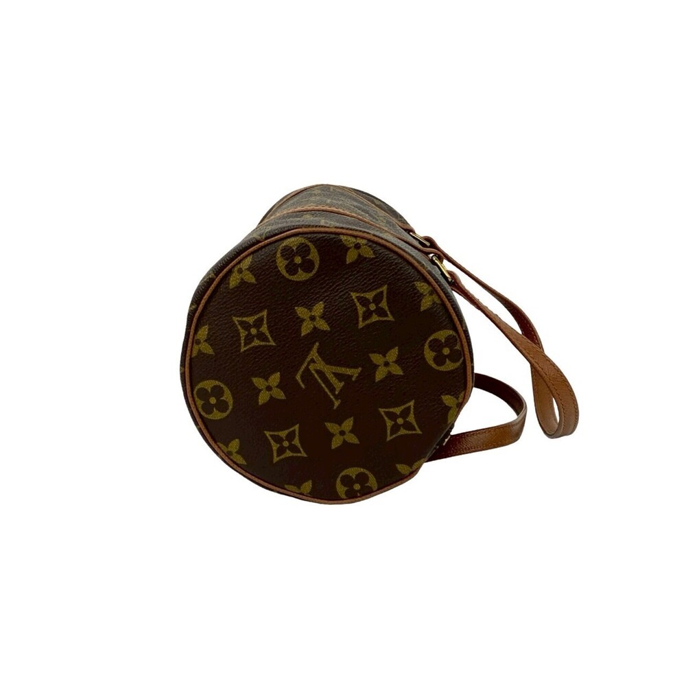 LOUIS VUITTON Brown Monogram Leather Papillon 26 Boston Bag - Picture 6 of 9